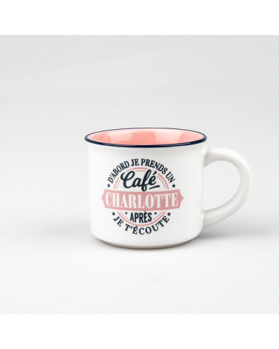 TASSE EXPRESSO personnalisée prénom CHARLOTTE