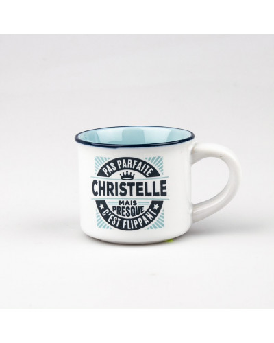 TASSE EXPRESSO personnalisée prénom CHRISTELLE