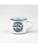 TASSE EXPRESSO personnalisée prénom CHRISTELLE