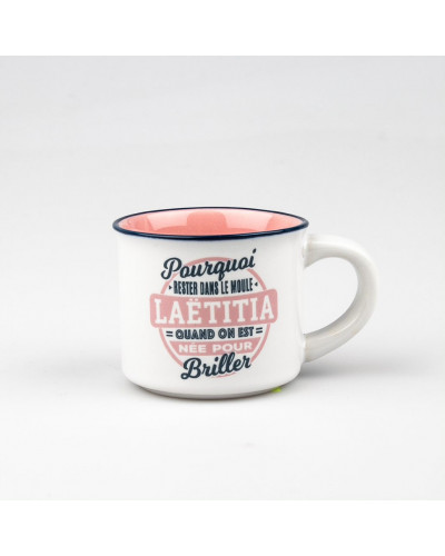 TASSE EXPRESSO personnalisée prénom LAETITIA