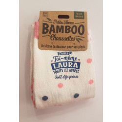Chaussettes personnalisées LAURA- Fibre de bambou