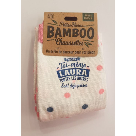 Chaussettes personnalisées LAURA- Fibre de bambou