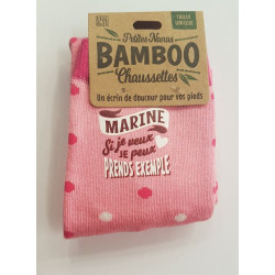 Chaussettes personnalisées MARINE- Fibre de bambou