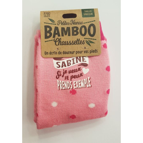 Chaussettes personnalisées SABINE- Fibre de bambou