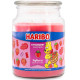 Bougie Haribo Strawberry Happyness en grande jarre, parfum sucré et fruité pour une ambiance joyeuse.