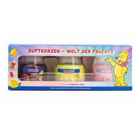 SET de 3 BOUGIES parfumées-Haribo