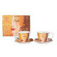 COFFRET de 2 TASSES LARMES D'OR KLIMT