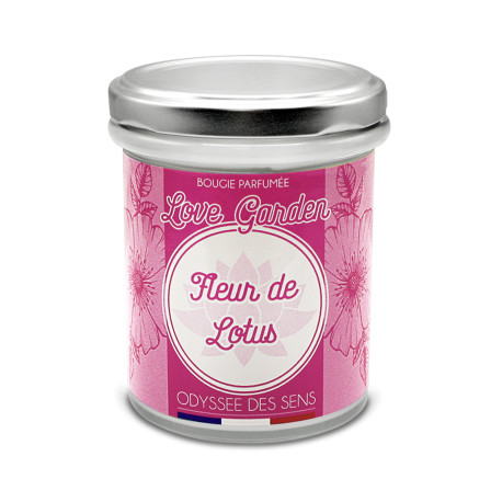 Bougie parfumée LOVEGARDEN LOTUS Odyssée des Sens