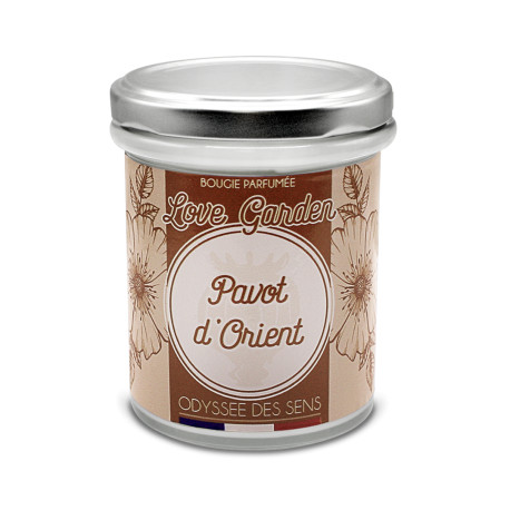 Bougie parfumée LOVEGARDEN PAVOT D'ORIENT Odyssée des Sens