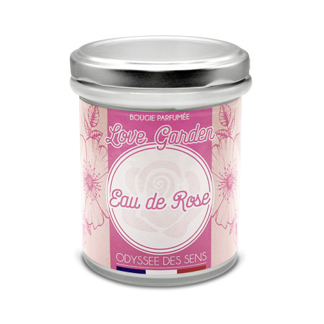 Bougie parfumée LOVEGARDEN EAU DE ROSE Odyssée des Sens