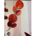 BRANCHE FEUILLES ROUGES OVALES