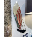 VOILIER DOUBLE VOILES ROSE/BLEU