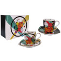 ENSEMBLE de 2 TASSES + SOUS TASSES KANDINSKY