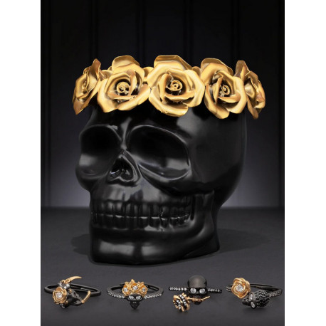 Bougie parfumée MIDNIGHT ROSE SKULL-Charmed Aroma