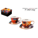 COFFRET de 2 TASSES 250ML+SS TASSES LA FEMME ARTY F. GROSLIERE