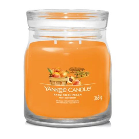 Bougie parfumée moyenne jarre Signature Yankee Candle PECHE SAVOUREUSE
