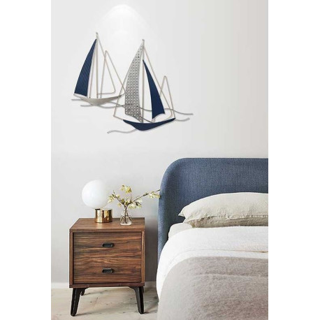 DUO VOILIERS GRIS/BLEU COBALT