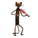 STATUETTE CHAT VIOLONISTE