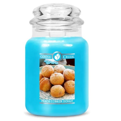 Bougie parfumée GOOSE CREEK grande jarre PEACH COBBLER DONUT 