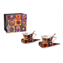 COFFRET de 2 TASSES 180 ML + 2 CUILLERES KANDINSKY