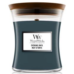 Bougie parfumée petite jarre Woodwick NUIT D'ONIX
