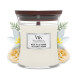 Bougie parfumée petite jarre Woodwick THE BLANC ET JASMIN