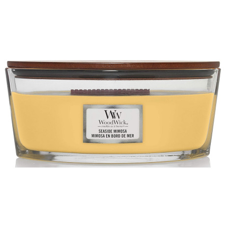 Bougie parfumée Ellipse Woodwick MIMOSA EN BORD DE MER