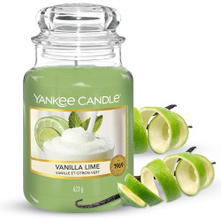 Bougie parfumée grande jarre Yankee Candle VANILLE CITRON VERT