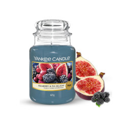 Bougie parfumée grande jarre Yankee Candle FIGUES ET MURES GOURMANDES