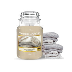 Bougie parfumée grande jarre Yankee Candle CACHEMIRE DELICAT