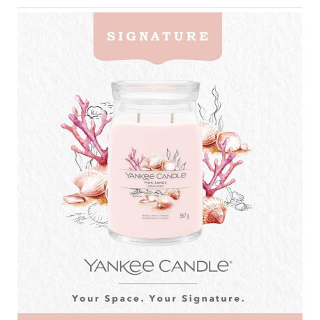 Bougie parfumée grande jarre Signature Yankee Candle SABLES ROSES