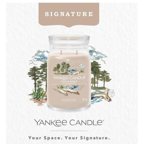 Bougie parfumée grande jarre Signature Yankee Candle BOIS EN BORD DE MER