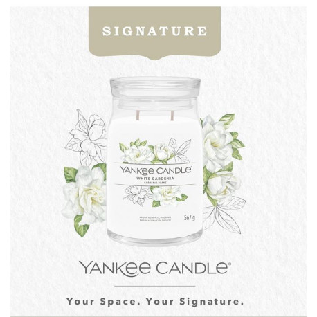 Bougie parfumée grande jarre Signature Yankee Candle GARDENIA BLANC