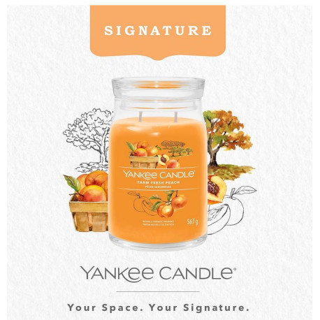 Bougie parfumée grande jarre Signature Yankee Candle PECHE SAVOUREUSE