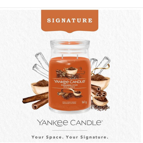 Bougie parfumée grande jarre Signature Yankee Candle BATON DE CANNELLE