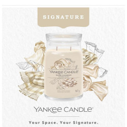 Bougie parfumée grande jarre Signature Yankee Candle CACHEMIRE DELICAT