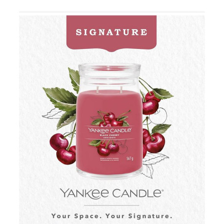 Bougie parfumée grande jarre Signature Yankee Candle CERISE GRIOTTE