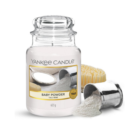 Bougie parfumée grande jarre Yankee Candle TALC BÉBÉ BABY POWDER