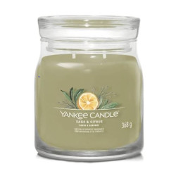 Bougie parfumée moyenne jarre Signature Yankee Candle SAUGE ET AGRUMES