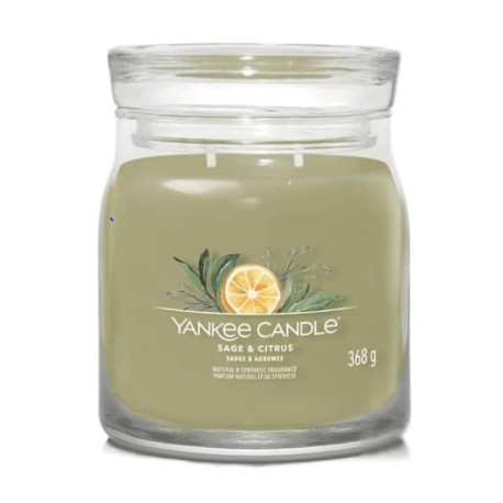 Bougie parfumée moyenne jarre Signature Yankee Candle SAUGE ET AGRUMES