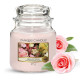 Bougie parfumée moyenne jarre Yankee Candle ROSES FRAICHEMENT COUPÉES