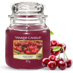 bougie parfumée moyenne jarre Yankee Candle CERISE NOIRE