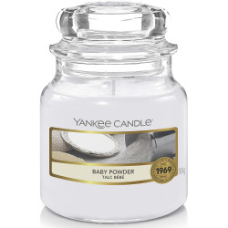 Bougie parfumée petite jarre Yankee Candle TALC BÉBÉ
