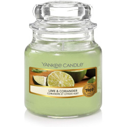Bougie parfumée petite jarre Yankee Candle CORIANDRE ET CITRON VERT