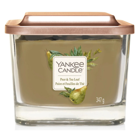 Bougie parfumée moyenne jarre Élévation Yankee Candle POIRE ET FEUILLES THÉ