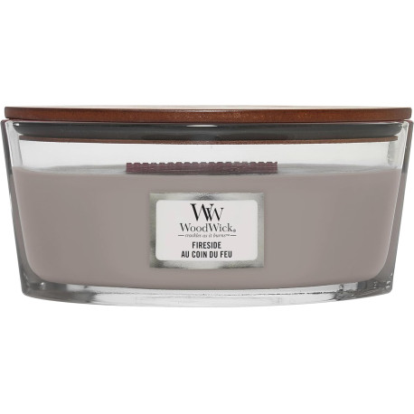 Bougie parfumée Ellipse Woodwick AU COIN DU FEU