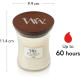 Bougie parfumée moyenne jarre Woodwick LINGE PROPRE
