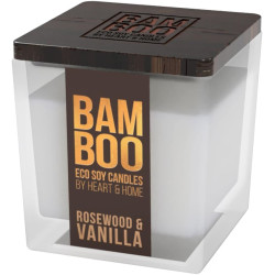 Bougie parfumée  petite jarre BOIS DE ROSE & VANILLE Heart and Home