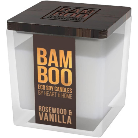 Bougie parfumée  petite jarre BOIS DE ROSE & VANILLE Heart and Home