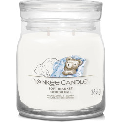 Bougie parfumée moyenne jarre Signature Yankee Candle COUVERTURE DOUCE